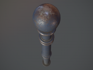barrier bollard pack 1 v3 five color options low poly lods Model 3D