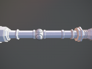barrier bollard pack 2 v1 gray three texture options low poly lods 3D Модель