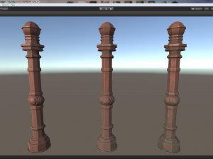 barrier bollard pack 2 v4 red three texture options low poly lods 3D मॉडल