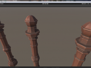 barrier bollard pack 2 v4 red three texture options low poly lods 3D मॉडल