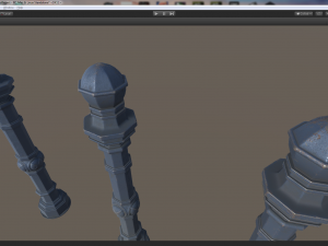 barrier bollard pack 2 v5 blue three texture options low poly lods Model 3D