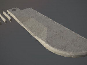 sidewalk - modular set 4 low poly 3D Model