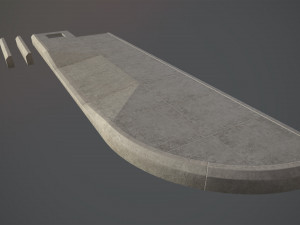 sidewalk - modular set 4 low poly 3D Model