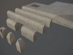 sidewalk - modular set 4 low poly 3D Model
