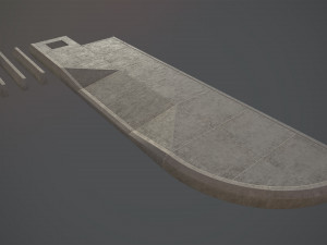 sidewalk - modular set 4 low poly 3D Model