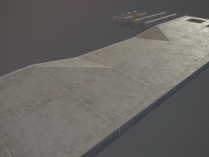 sidewalk - modular set 4 low poly 3D Model