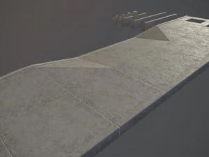 sidewalk - modular set 4 low poly 3D Model
