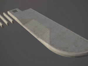 sidewalk - modular set 4 low poly 3D Model