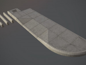 sidewalk - modular set 4 low poly 3D Model