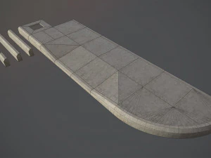 sidewalk - modular set 4 low poly 3D Model