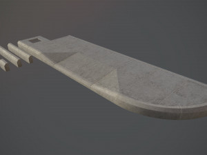 sidewalk - modular set 4 low poly 3D Model