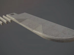sidewalk - modular set 4 low poly 3D Model