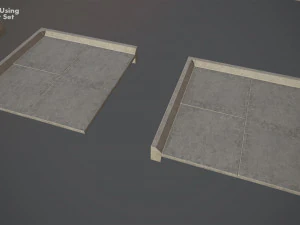 sidewalk - modular set 4 low poly 3D Model