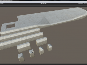 sidewalk - modular set 4 low poly 3D Model