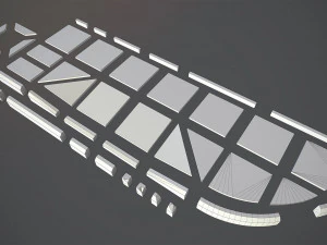 sidewalk - modular set 4 low poly 3D Model