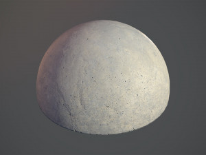 concrete hemisphere barrier pack 1 three color options low poly lods 3D Модель