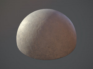 concrete hemisphere barrier pack 1 three color options low poly lods 3D Модель