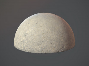 concrete hemisphere barrier pack 1 three color options low poly lods 3D Модель