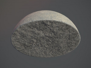 concrete hemisphere barrier pack 1 three color options low poly lods 3D Модель