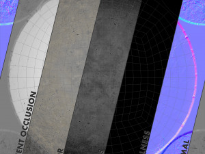concrete hemisphere barrier pack 1 three color options low poly lods 3D Модель