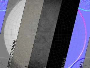 कंक्रीट गोलार्ध बैरियर पैक 1 तीन रंग विकल्प लो पॉली लॉड्स 3D मॉडल