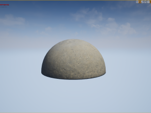 concrete hemisphere barrier pack 1 three color options low poly lods 3D Модель