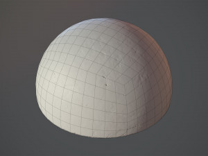 concrete hemisphere barrier pack 1 three color options low poly lods 3D Модель
