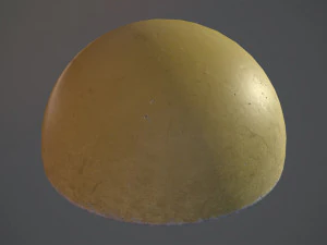 barri&egrave;re h&eacute;misph&egrave;re en b&eacute;ton peinte en jaune pack 1 v1 low poly lods Modèle 3D