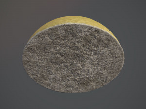 concrete hemisphere barrier painted yellow pack 1 v1 low poly lods 3D 模型