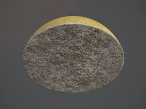 barri&egrave;re h&eacute;misph&egrave;re en b&eacute;ton peinte en jaune pack 1 v1 low poly lods Modèle 3D