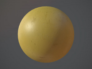 concrete hemisphere barrier painted yellow pack 1 v1 low poly lods 3D 模型