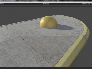 concrete hemisphere barrier painted yellow pack 1 v1 low poly lods 3D 模型