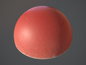 concrete hemisphere barrier painted red pack 1 v2 low poly lods 3D Model