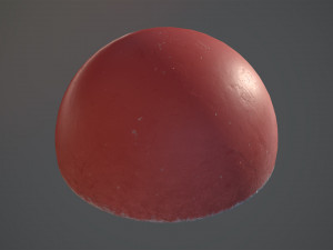 concrete hemisphere barrier painted red pack 1 v2 low poly lods 3D Model
