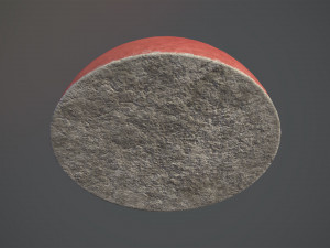 concrete hemisphere barrier painted red pack 1 v2 low poly lods 3D Model