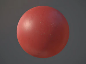 barreira hemisf&eacute;rica de concreto pintada de vermelho pack 1 v2 low poly lods Modelo 3D