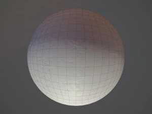 barreira hemisf&eacute;rica de concreto pintada de vermelho pack 1 v2 low poly lods Modelo 3D