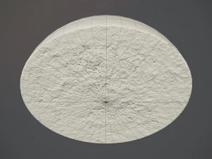 barreira hemisf&eacute;rica de concreto pintada de vermelho pack 1 v2 low poly lods Modelo 3D