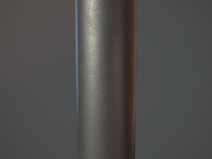 barrier bollard pack 3 black v1 low poly lods 3D Модель