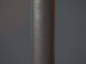 barrier bollard pack 3 black v2 low poly lods Modelo 3D