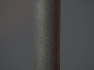 barrier bollard pack 3 black v3 low poly lods Modello 3D
