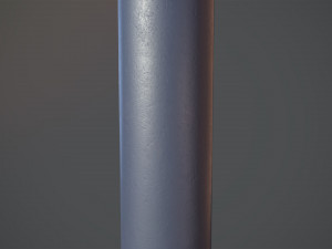 barrier bollard pack 3 blue v1 low poly lods Model 3D