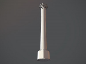 barrier bollard pack 3 blue v1 low poly lods Model 3D