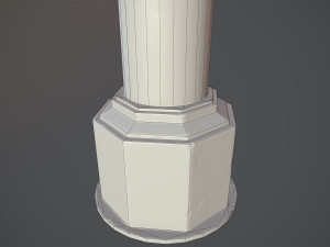 barrier bollard pack 3 blue v1 low poly lods Model 3D