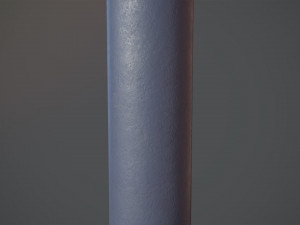 barrier bollard pack 3 blue v2 low poly lods Modello 3D