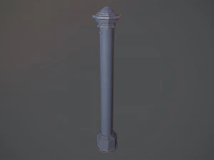 pacote de postes de amarra&ccedil;&atilde;o de barreira 3 blue v3 low poly lods Modelo 3D