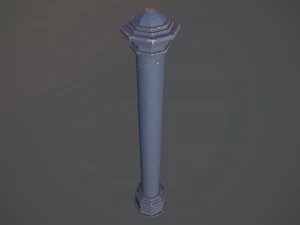 pacote de postes de amarra&ccedil;&atilde;o de barreira 3 blue v3 low poly lods Modelo 3D
