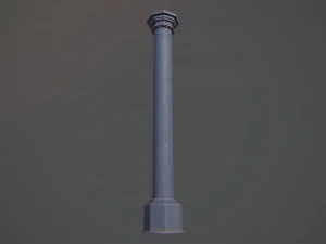 pacote de postes de amarra&ccedil;&atilde;o de barreira 3 blue v3 low poly lods Modelo 3D