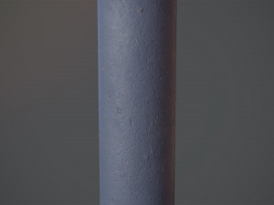 barrier bollard pack 3 blue v3 low poly lods 3D 模型