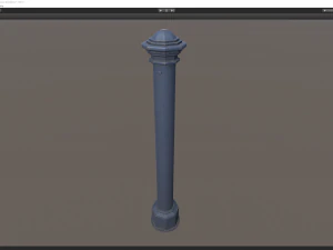 pacote de postes de amarra&ccedil;&atilde;o de barreira 3 blue v3 low poly lods Modelo 3D